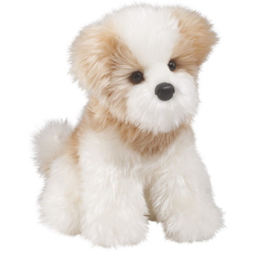 EN71 / ASTM pelúcia macia pelúcia brinquedo cão branco